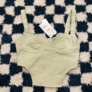 Zara Corset Crop Top Size M
